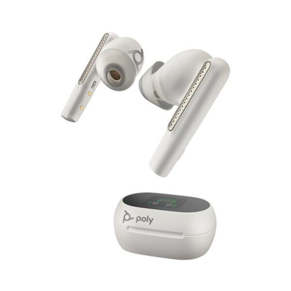 HP Poly Voyager Free 60+ UC Auriculares Inalámbrico Dentro de oído Llamadas/Música USB Tipo C Bluetooth Blanco