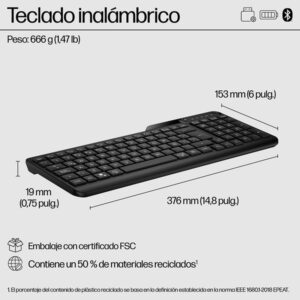 HP Teclado inalámbrico de modo dual 475 HP Teclado inalámbrico de modo dual 475