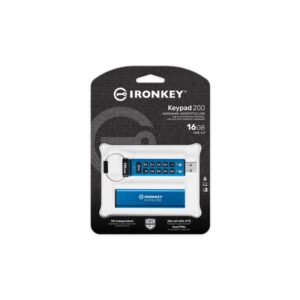 Kingston Technology IronKey Keypad 200 unidad flash USB 16 GB USB tipo A 3.2 Gen 1 (3.1 Gen 1) Azul Kingston Technology IronKey Keypad 200 unidad flash USB 16 GB USB tipo A 3.2 Gen 1 (3.1 Gen 1) Azul