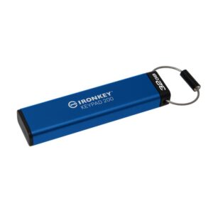Kingston Technology IronKey Keypad 200 unidad flash USB 32 GB USB tipo A 3.2 Gen 1 (3.1 Gen 1) Azul Kingston Technology IronKey Keypad 200 unidad flash USB 32 GB USB tipo A 3.2 Gen 1 (3.1 Gen 1) Azul
