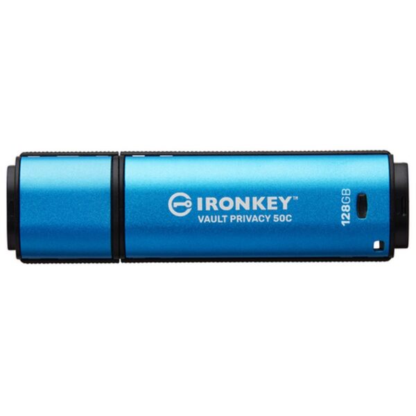 Kingston Technology IronKey Vault Privacy 50 unidad flash USB 128 GB USB Tipo C 3.2 Gen 1 (3.1 Gen 1) Negro, Azul