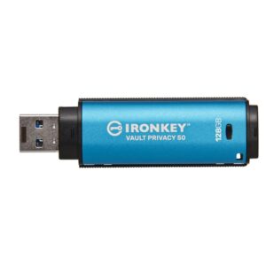 Kingston Technology IronKey Vault Privacy 50 unidad flash USB 128 GB USB tipo A 3.2 Gen 1 (3.1 Gen 1) Negro, Azul Kingston Technology IronKey Vault Privacy 50 unidad flash USB 128 GB USB tipo A 3.2 Gen 1 (3.1 Gen 1) Negro, Azul