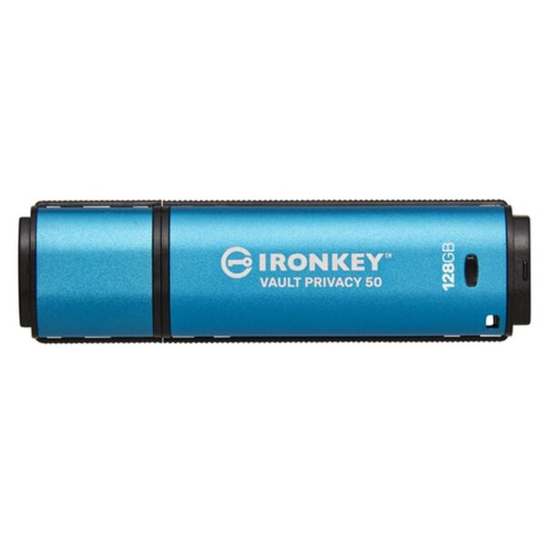 Kingston Technology IronKey Vault Privacy 50 unidad flash USB 128 GB USB tipo A 3.2 Gen 1 (3.1 Gen 1) Negro, Azul