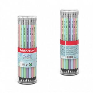 LÁPIZ DE GRAFITO REDONDO CON GOMA PASTEL HB ERICH KRAUSE 55272 | PACK 42 UNIDADES LÁPIZ DE GRAFITO REDONDO CON GOMA PASTEL HB ERICH KRAUSE 55272 | PACK 42 UNIDADES