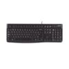Logitech K120 Corded Keyboard teclado Ratón incluido USB AZERTY Francés Negro