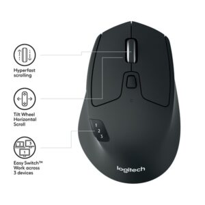 Logitech M720 ratón mano derecha RF Wireless + Bluetooth Óptico 1000 DPI
