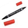 MARCADOR DUO LUMOCOLOR PERMANENTE PUNTAS 0,6/1MM. 1MM. ROJO STAEDTLER 348-2 | PACK 10 UNIDADES