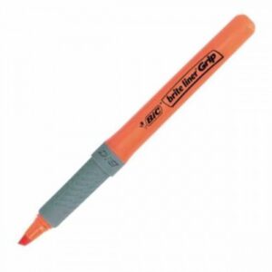 MARCADOR FLUORESCENTE HIGHLIGHTER GRIP TRAZO 1,5-3,3MM. NARANJA BIC 811933 | PACK 12 UNIDADES