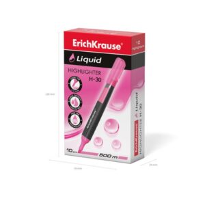 MARCADOR FLUORESCENTE LIQUID H-30 ROSA ERICHKRAUSE 47975 | PACK 10 UNIDADES MARCADOR FLUORESCENTE LIQUID H-30 ROSA ERICHKRAUSE 47975 | PACK 10 UNIDADES