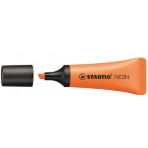 STABILO NEON marcador 1 pieza(s) Punta de cincel Naranja | PACK 10 UNIDADES