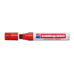 MARCADOR PERMANENTE PUNTA BISELADA 5-16MM 850 ROJO EDDING 850-02 | PACK 5 UNIDADES