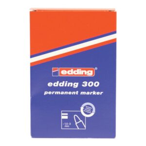 MARCADOR PERMANENTE PUNTA REDONDA 1.5-3MM 300 NEGRO EDDING 300-01 | PACK 10 UNIDADES