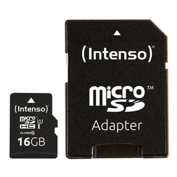 MEMORIA MICRO SD 16GB INTENSO CLASS 10 + ADAPTADOR SD
