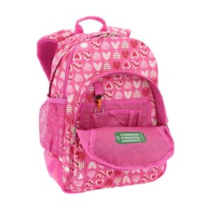 MOCHILA CRAYOLES REFUERZO CAUCHO+BOLSILLOS ROSA/CORAZONES TOTTO MA04ECO029-1710N-1I3