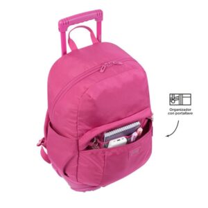 MOCHILA ESCOLAR CON RUEDAS COLOR ROSA - TRIK TOTTO MA03TKI003-23100-M89 MOCHILA ESCOLAR CON RUEDAS COLOR ROSA - TRIK TOTTO MA03TKI003-23100-M89