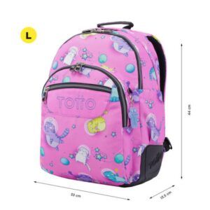 MOCHILA ESCOLAR GATOS ASTRONAUTAS TOTTO MA04ECO029-2310N-9I9