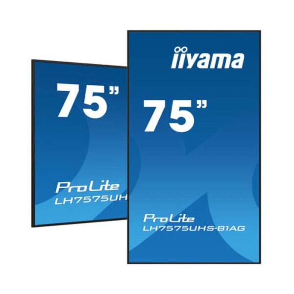 iiyama ProLite Pantalla plana para señalización digital 190,5 cm (75") LCD Wifi 500 cd / m² 4K Ultra HD Negro Procesador incorporado Android 11 24/7