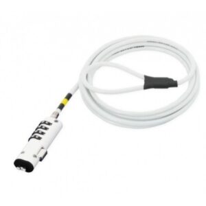 CABLE MOBILIS BLOQUEO DE SEGURIDAD CON COMBINACION NANO SLOT WHITE 1.8M