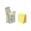 PACK 6 BLOCS 100 HOJAS NOTAS RECICLADAS ADHESIVAS 38X51MM CANARY YELLOW CAJA CARTÓN 653-1B POST-IT 7100172254