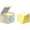 PACK 6 BLOCS 100 HOJAS NOTAS RECICLADAS ADHESIVAS 76X76MM AMARILLO CAJA CARTÓN 654-1B POST-IT 7100172252