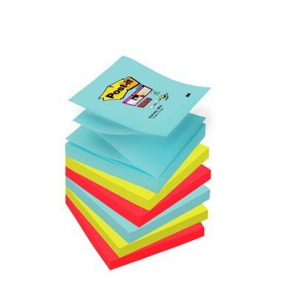PACK 6 BLOCS 90 HOJAS Z-NOTES ADHESIVAS 76X76MM SUPER STICKY COLECCIÓN COSMIC R330-6SS-COS POST-IT 7100263209