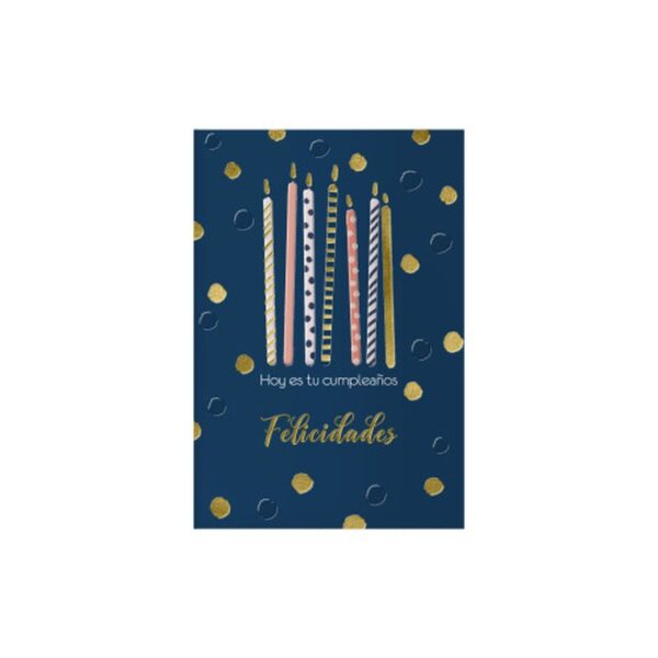 PACK 6 TARJETAS DE FELICITACIÓN CUMPLEAÑOS - TAMAÑO 11,5 X 17 CM - MODELO VELAS DOHE 70068