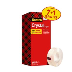 PACK 7+1 ROLLOS CINTA SUPERTRANSPARENTE 19MM X 33M CRYSTAL 6-1933R8 SCOTH 7100026961