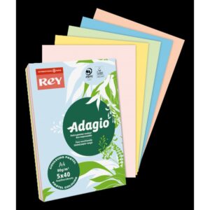 PAQUETE 500H PAPEL 80GR A4 MALVA ADAGIO 40002464 | PACK 5 UNIDADES