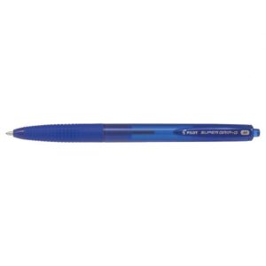 Pilot Super Grip G Azul Bolígrafo de punta retráctil con pulsador Medio | PACK 12 UNIDADES