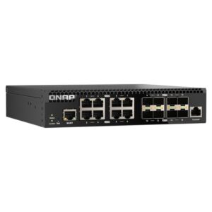 QNAP QSW-M3216R-8S8T switch Gestionado L2/L3 10G Ethernet (100/1000/10000) 1U Negro