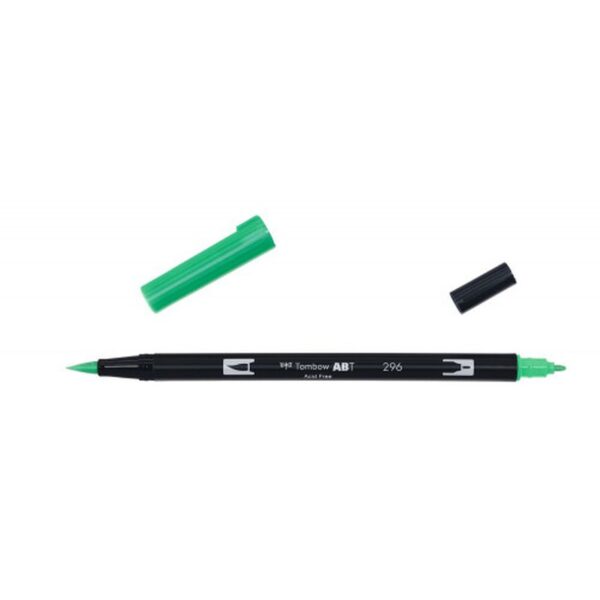 ROTULADOR DOBLE PUNTA PINCEL COLOR GREEN TOMBOW ABT-296