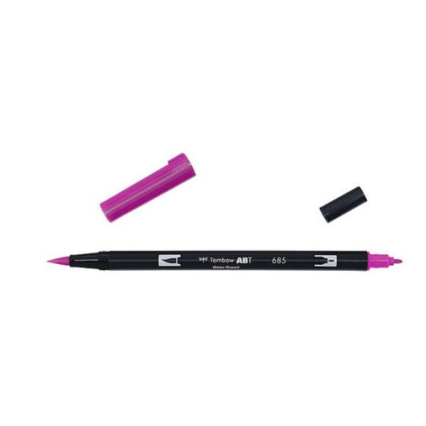 ROTULADOR DOBLE PUNTA PINCEL DUAL BRUSH-685 - COLOR DEEP MAGENTA. TOMBOW ABT-685