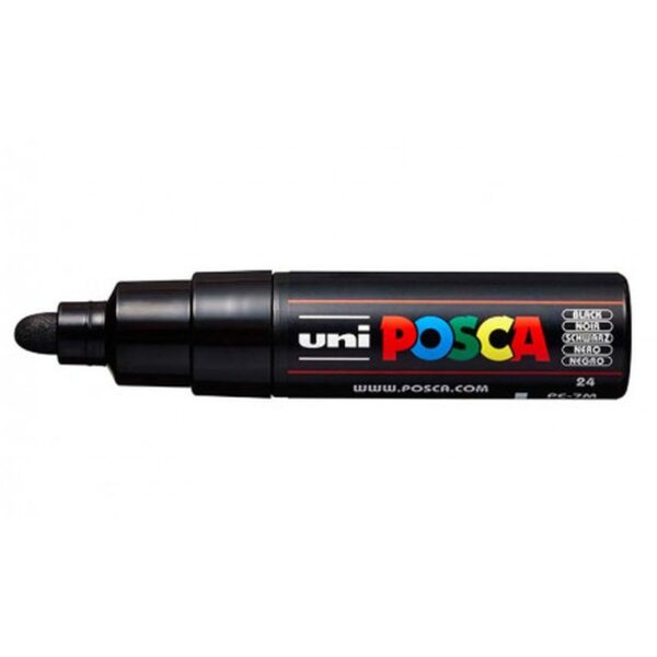 ROTULADOR NO PERMANENTE 4,5-5,5MM. PC-7M NEGRO UNI-BALL 300210000 | PACK 6 UNIDADES