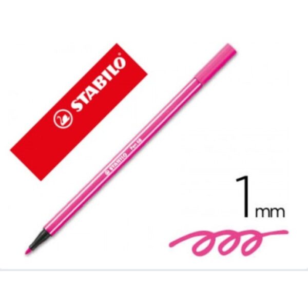 STABILO Pen 68 MAX rotulador Rosa 5 pieza(s)