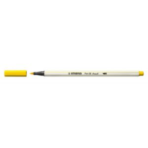 STABILO Pen 68 brush rotulador Medio Amarillo 1 pieza(s) | PACK 10 UNIDADES
