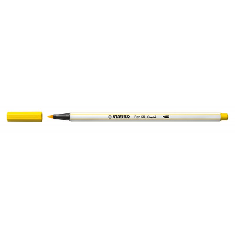 STABILO Pen 68 brush rotulador Medio Amarillo 1 pieza(s) | PACK 10 UNIDADES STABILO Pen 68 brush rotulador Medio Amarillo 1 pieza(s) | PACK 10 UNIDADES