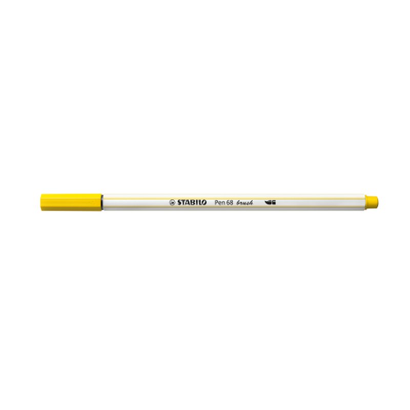 STABILO Pen 68 brush rotulador Medio Amarillo 1 pieza(s) | PACK 10 UNIDADES STABILO Pen 68 brush rotulador Medio Amarillo 1 pieza(s) | PACK 10 UNIDADES - Imagen 2