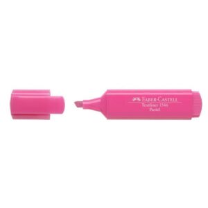 MARCADOR FLUOR TEXTLINER ROSA PASTEL FABER CASTELL 154654 | PACK 10 UNIDADES