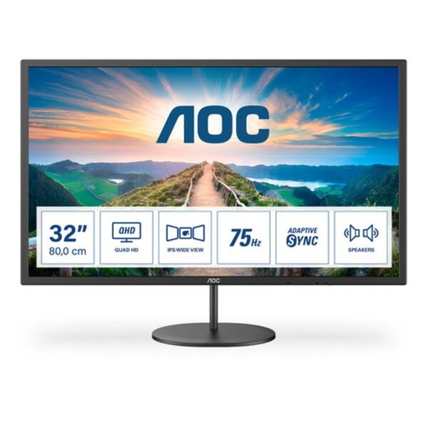 Reacondicionado | AOC V4 Q32V4 pantalla para PC 80 cm (31.5") 2560 x 1440 Pixeles 2K Ultra HD LED Negro