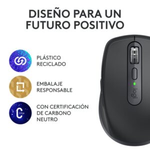 Reacondicionado | Logitech MX Anywhere 3S ratón mano derecha RF Wireless + Bluetooth Laser 8000 DPI