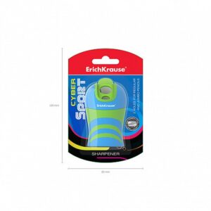 SACAPUNTAS DE PLÁSTICO DOBLE CYBER SPORT CON DEPÓSITO, SISTEMA TOTAL CLEAN, COLOR: SURTIDO ERICH KRAUSE 50473 | PACK 12 UNIDADES