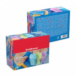 SACAPUNTAS DE PLÁSTICO S-SHARP CON DEPÓSITO, COLOR: SURTIDO ERICH KRAUSE 56035 | PACK 24 UNIDADES