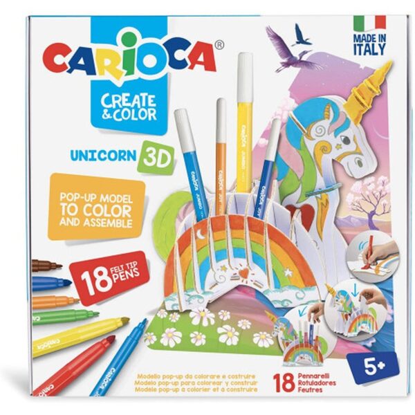 SET CREATE & COLOR UNICORN 3D CARIOCA 42986
