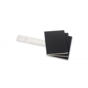 SET DE 3 LIBRETAS CAHIER NEGRAS XL (19X25CM) LISAS MOLESKINE QP323
