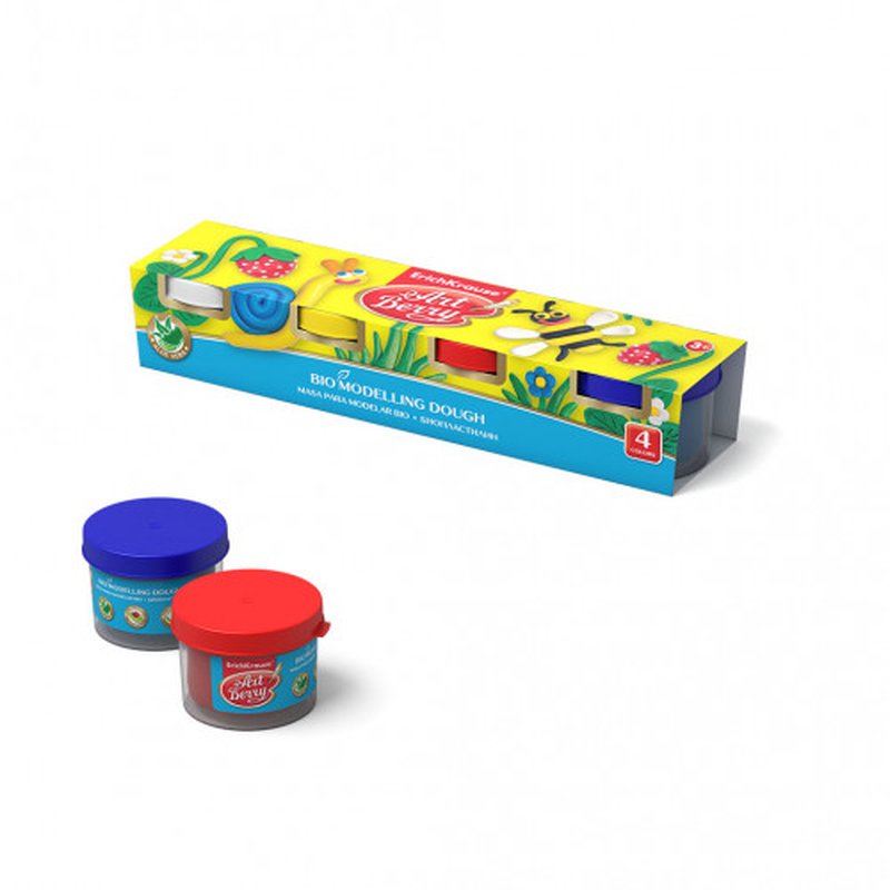 SET MASA PARA MODELAR BIO CON ALOE VERA 4 COLORES POR 35G ARTBERRY 41769 SET MASA PARA MODELAR BIO CON ALOE VERA 4 COLORES POR 35G ARTBERRY 41769