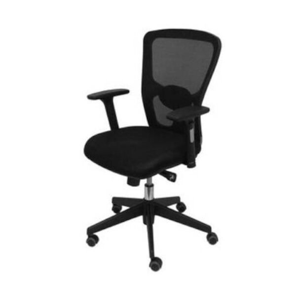 SILLA POZUELO RESPALDO MALLA NEGRO