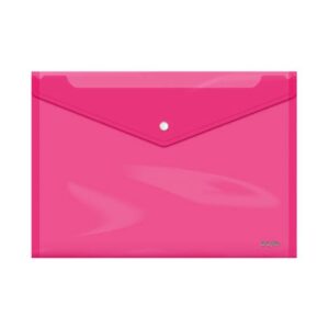 SOBRES POLIPROPILENO BROCHE ROSA FOLIO APAISADO 335X235 DOHE 91477 | PACK 10 UNIDADES