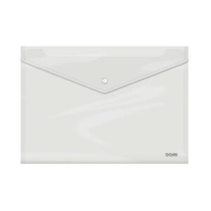 SOBRES POLIPROPILENO BROCHE TRANSPARENTE FOLIO APAISADO 335X235 DOHE 91482 | PACK 10 UNIDADES