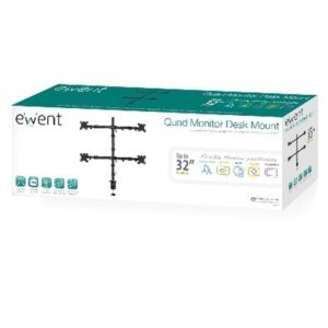 Ewent EW1514 soporte para monitor 81,3 cm (32") Negro Escritorio