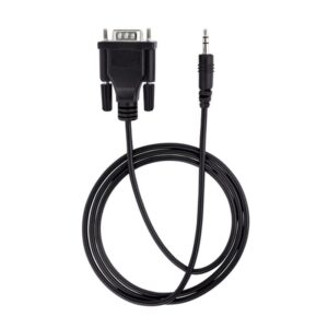 StarTech.com Cable de 1m Serie DB9 a 3,5mm para la Configuración de Dispositivos Serie - Cable RS232 DB9 macho a 3,5 mm para Calibrar Dispositivos a Través de la Toma de Audio